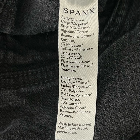 Spanx Denim Jeans Pants Black Wash Slim Tapered Ankle Shaping Technology Size 1X - Picture 11 of 12
